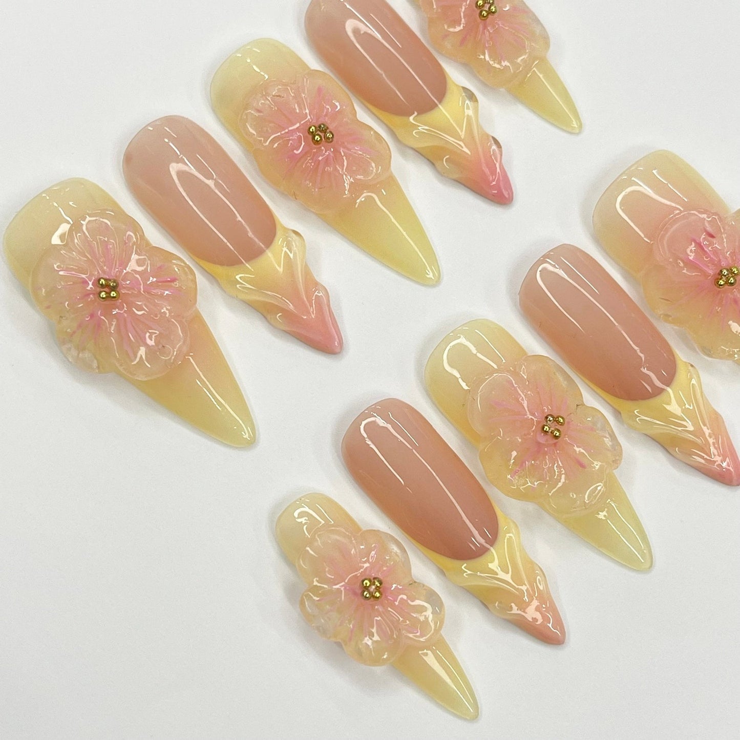 Flower Garden Handmade Press on nails - Summer Nails