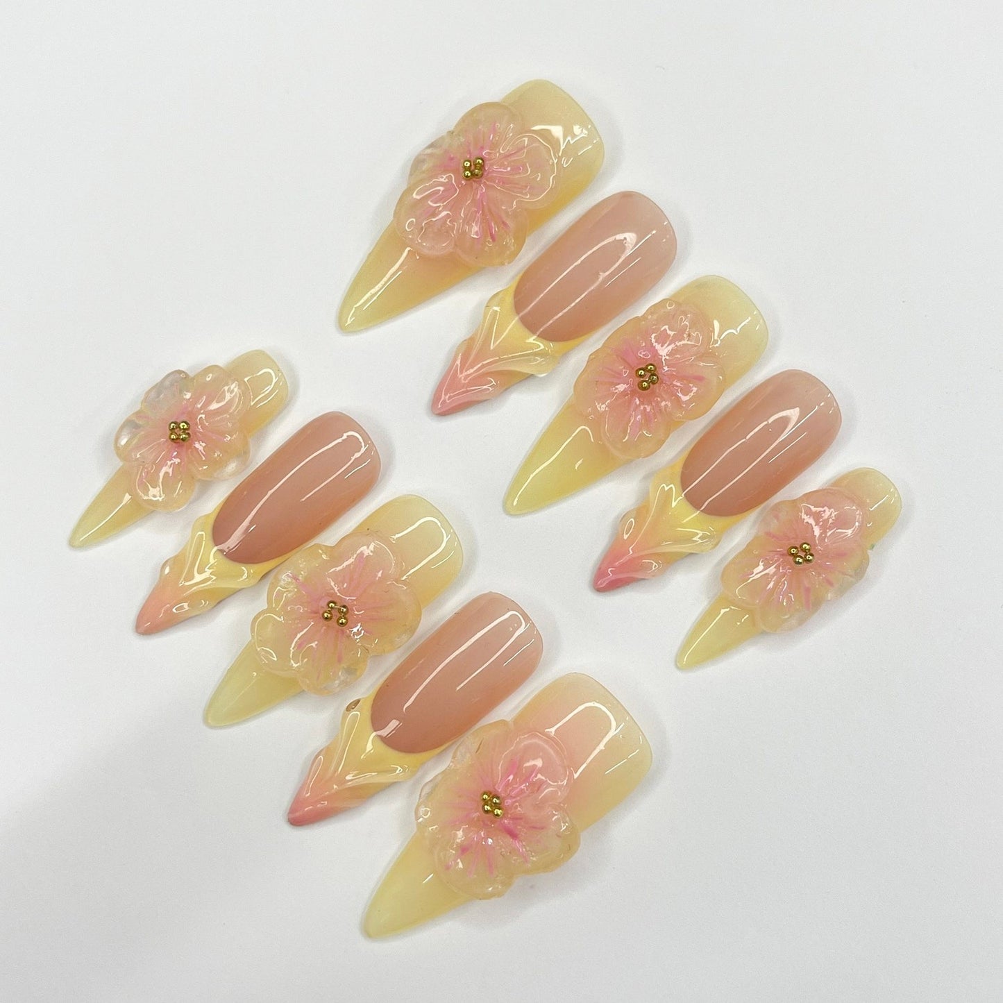 Flower Garden Handmade Press on nails - Summer Nails