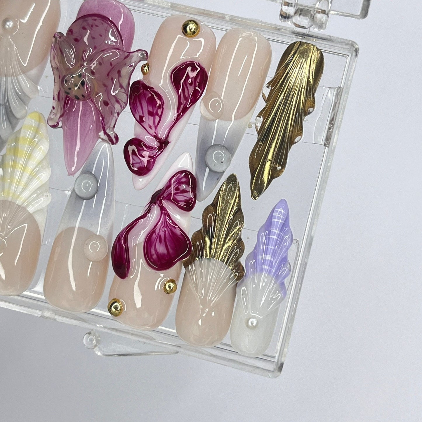 3D Flower Press on nails