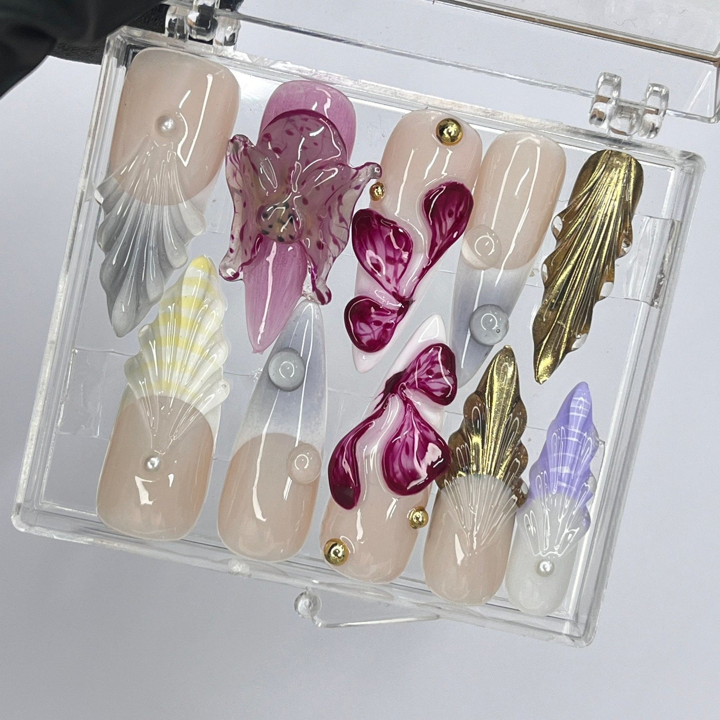 3D Flower Press on nails