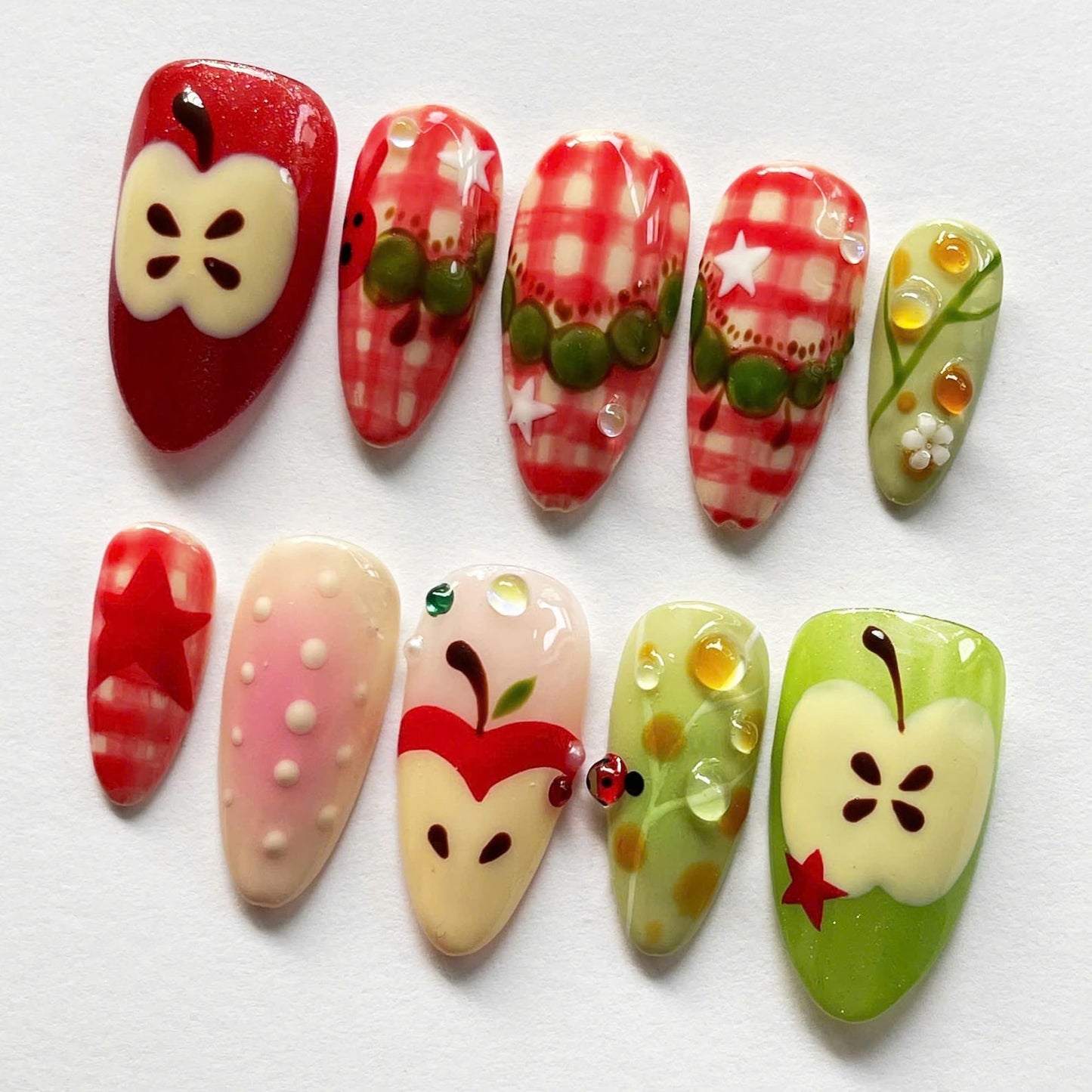 Hungry Caterpillar Handmade Press on nails