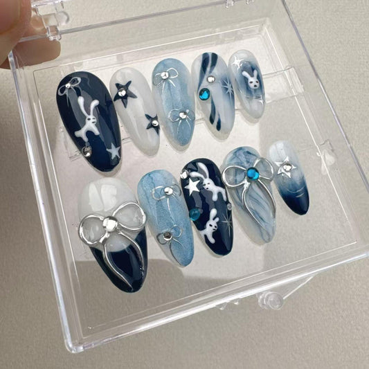 Blue Ocean Handmade Press on nails - Summer Nails