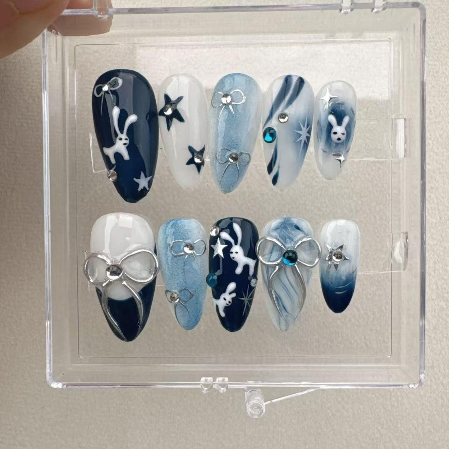 Blue Ocean Handmade Press on nails - Summer Nails