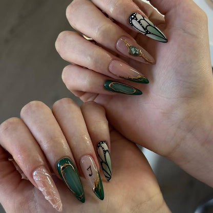 Butterfly Wings Handmade Press on nails - Summer Nails 