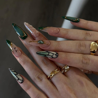 Butterfly Wings Handmade Press on nails - Summer Nails