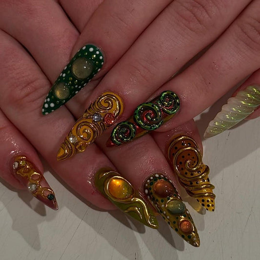 Eyes Art Gothic Handmade Press on nails - Summer Nails