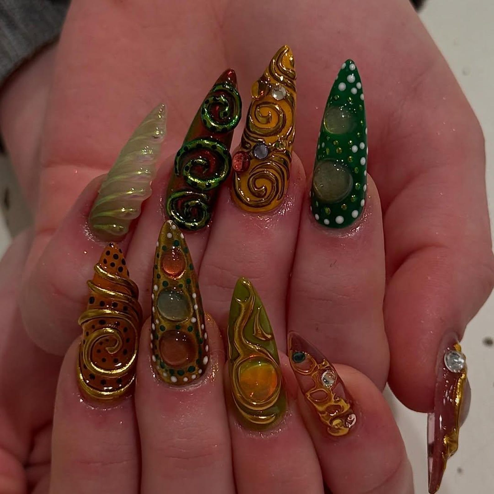 Eyes Art Gothic Handmade Press on nails - Summer Nails