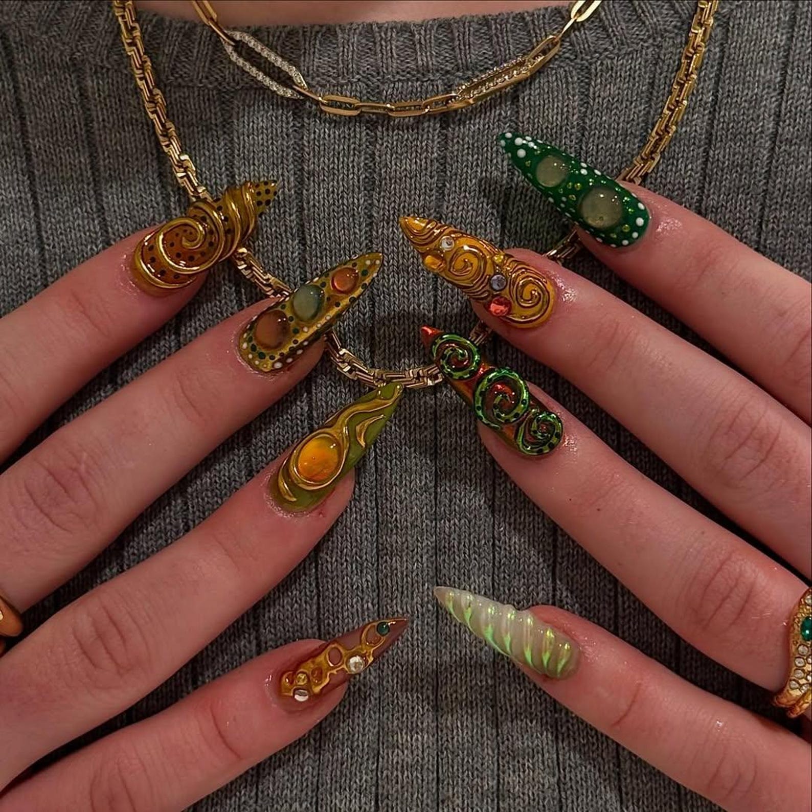 Eyes Art Gothic Handmade Press on nails - Summer Nails