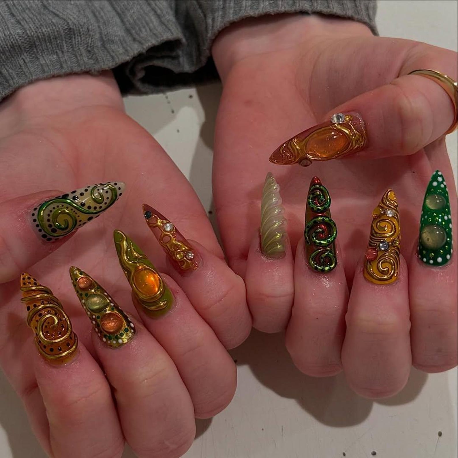 Eyes Art Gothic Handmade Press on nails - Summer Nails