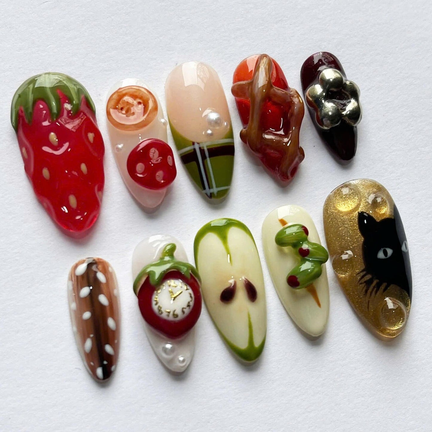 Featuring Fruits Handmade Press on nails - Summer Nails