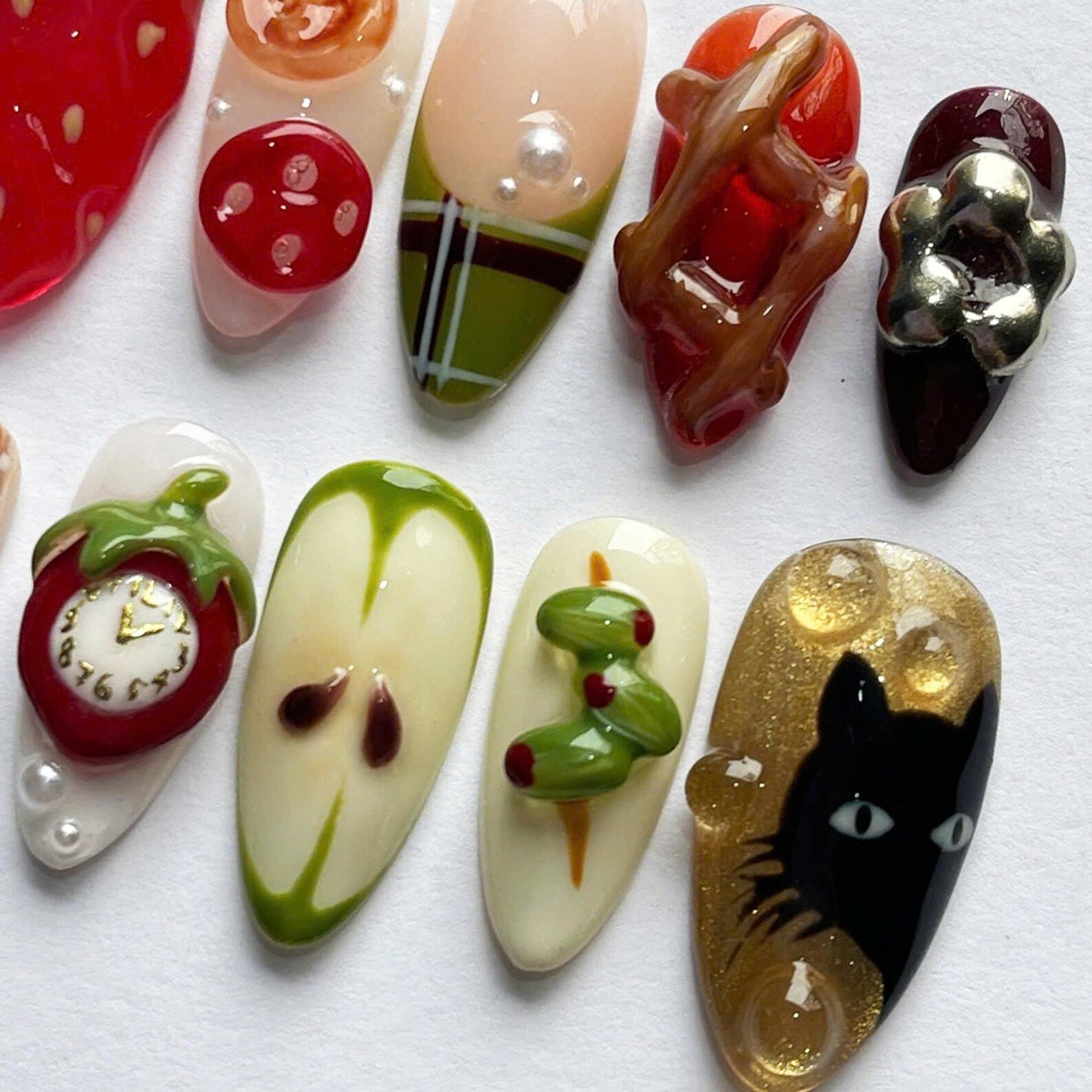 Featuring Fruits Handmade Press on nails - Summer Nails