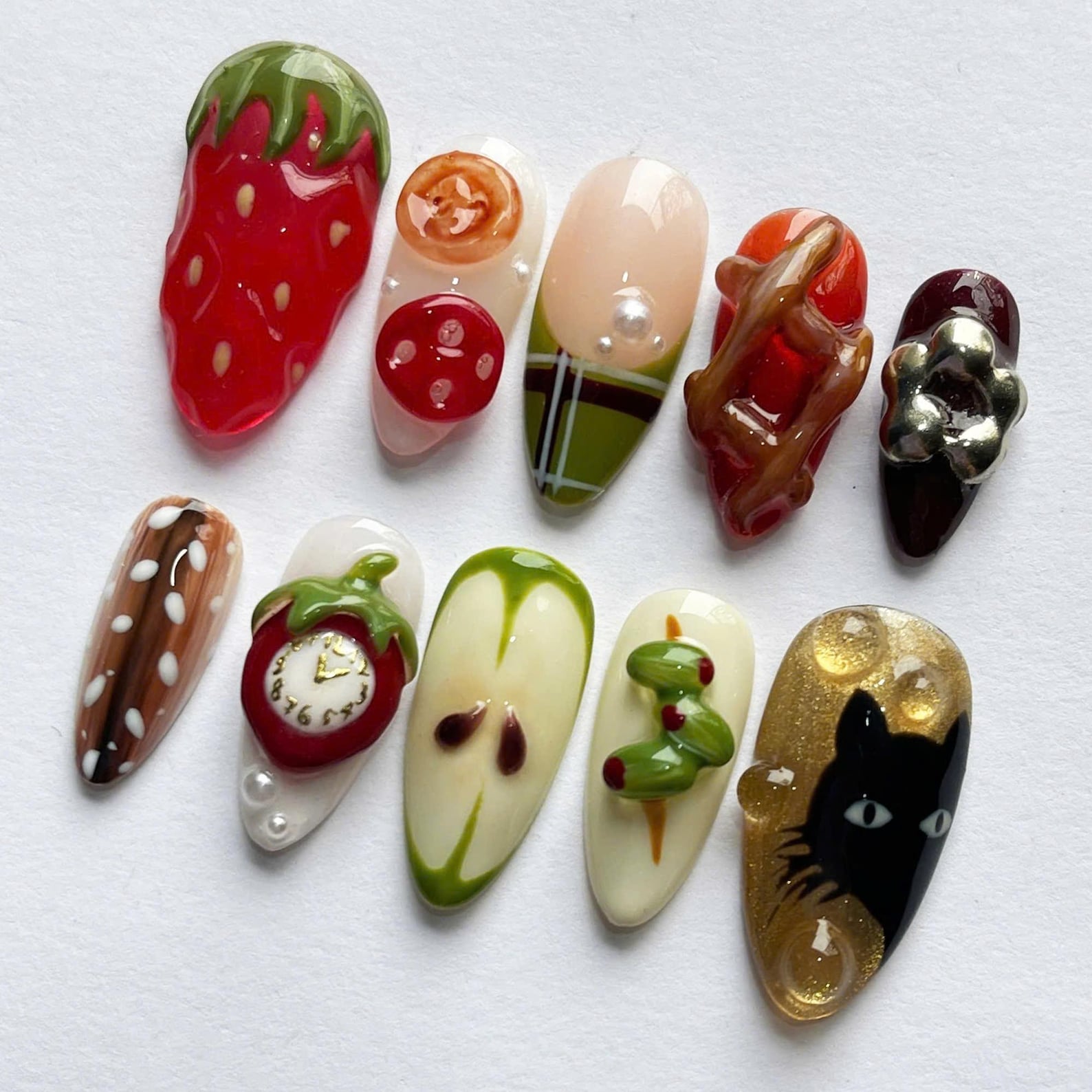 Featuring Fruits Handmade Press on nails - Summer Nails
