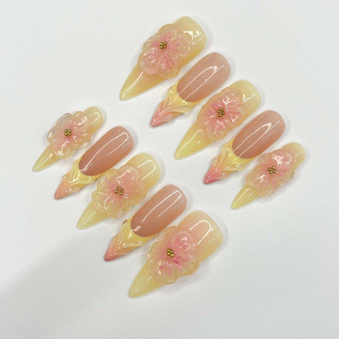 Flower Garden Handmade Press on nails - Summer Nails