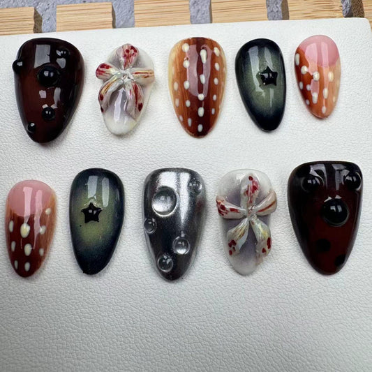 Flower Style Handmade Press on nails - Summer Nails