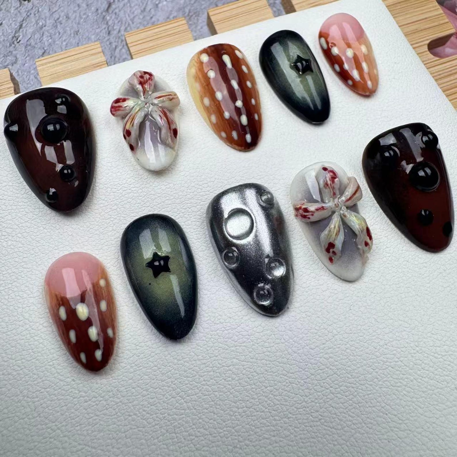 Flower Style Handmade Press on nails - Summer Nails
