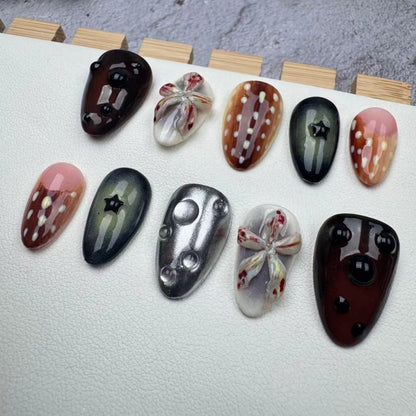 Flower Style Handmade Press on nails - Summer Nails