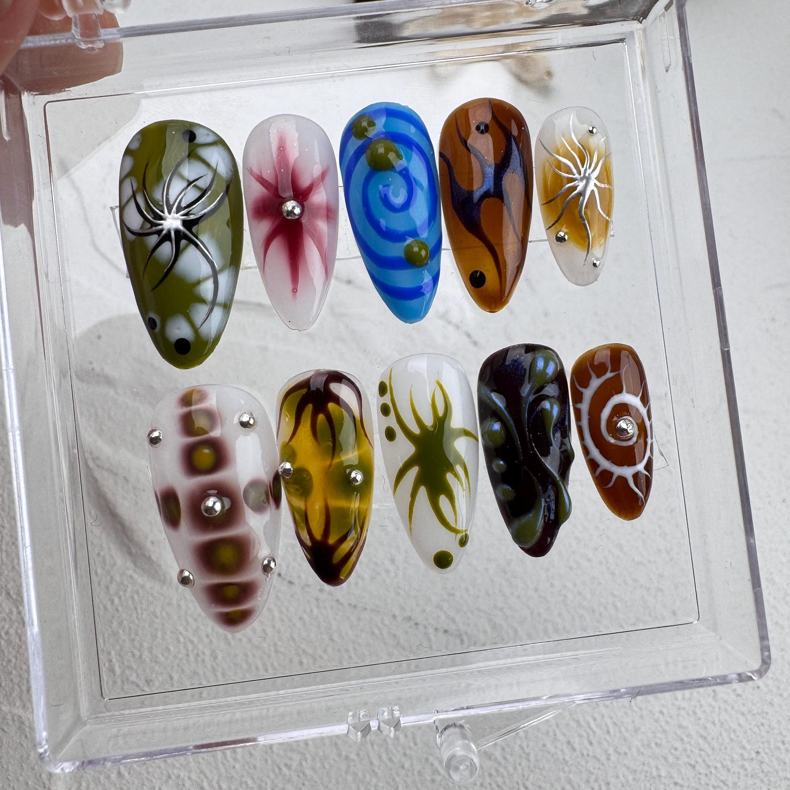 Flower Summer Style Handmade Press on nails - Summer Nails