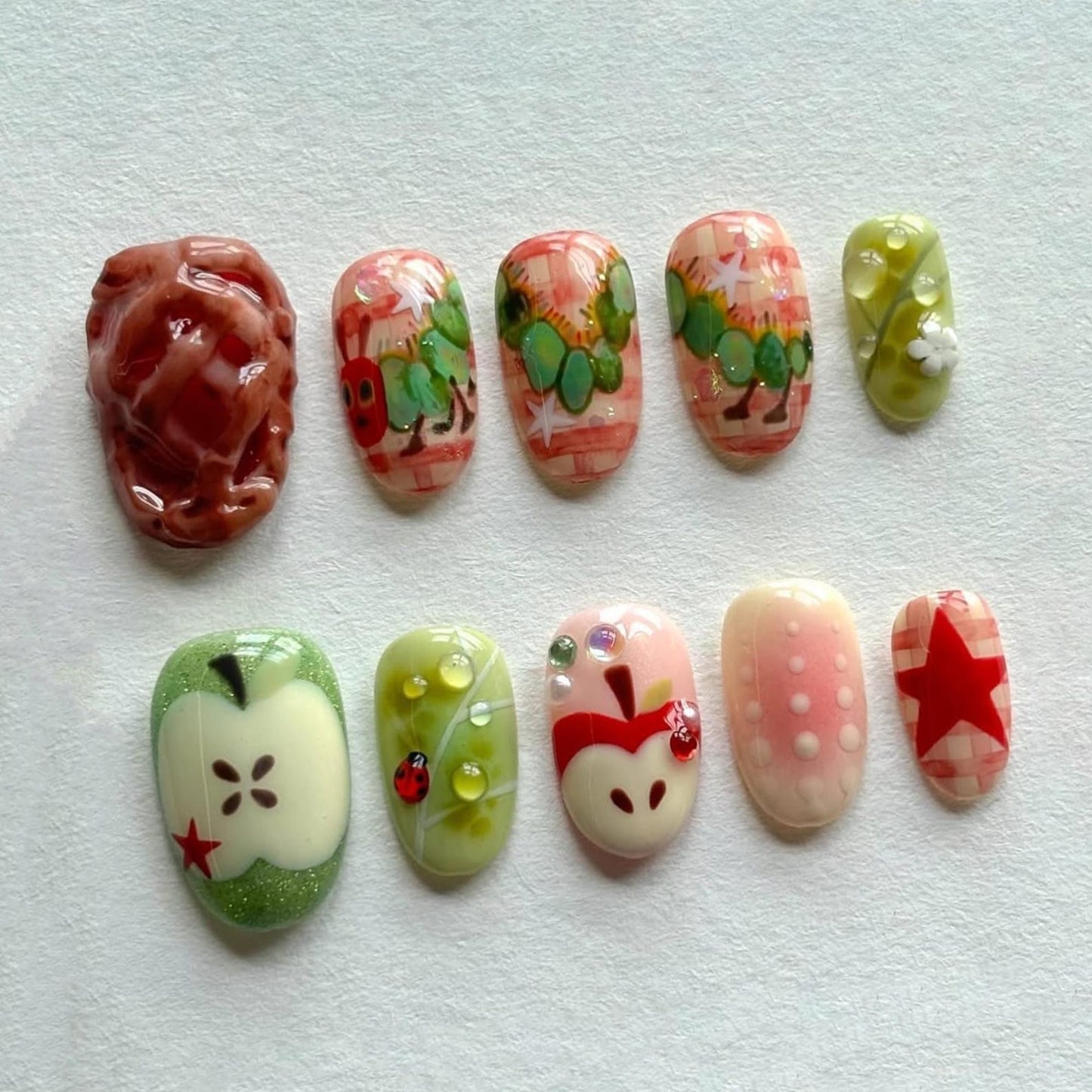 Fruit Party Handmade Press on nails - Summer Nails