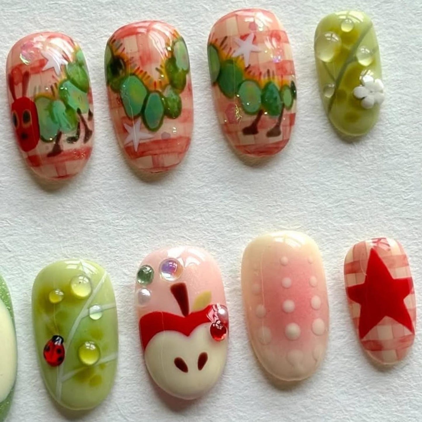 Fruit Party Handmade Press on nails - Summer Nails
