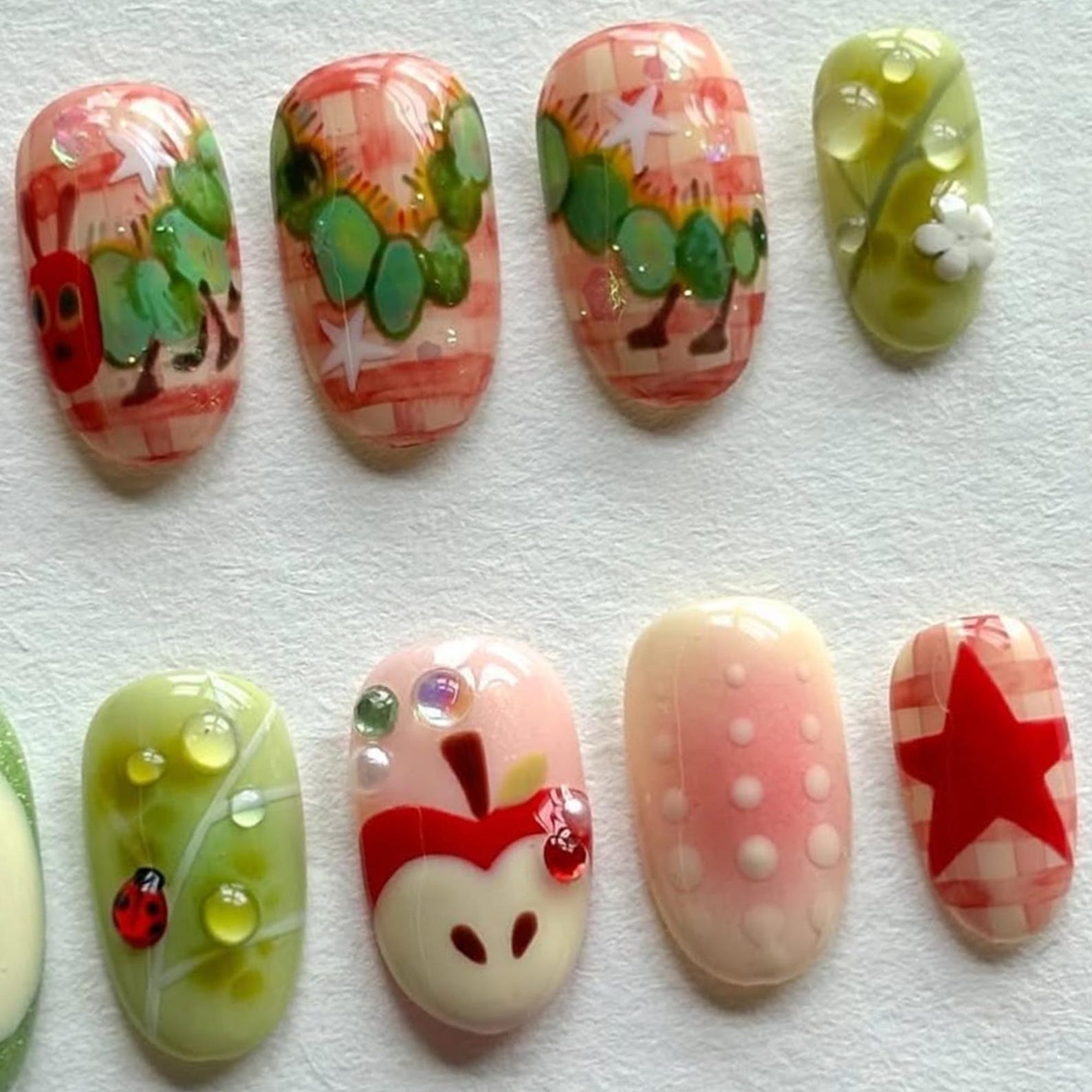 Fruit Party Handmade Press on nails - Summer Nails