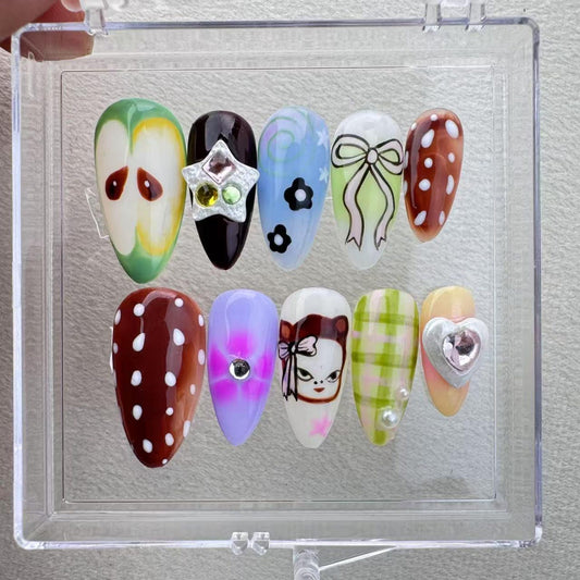 Fruit Summer Handmade Press on nails - Summer Nails
