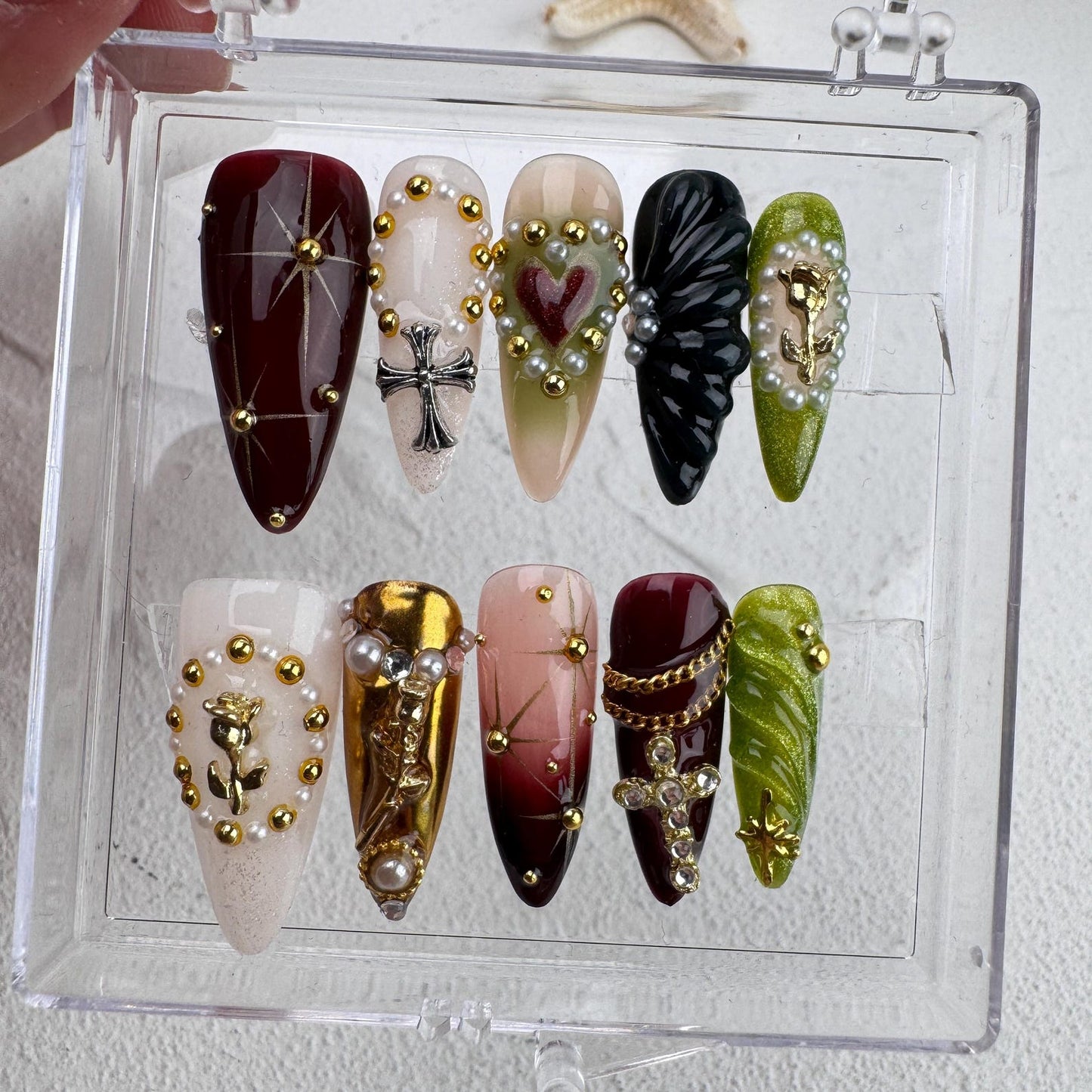 Gothic Handmade Press on nails - Summer Nails