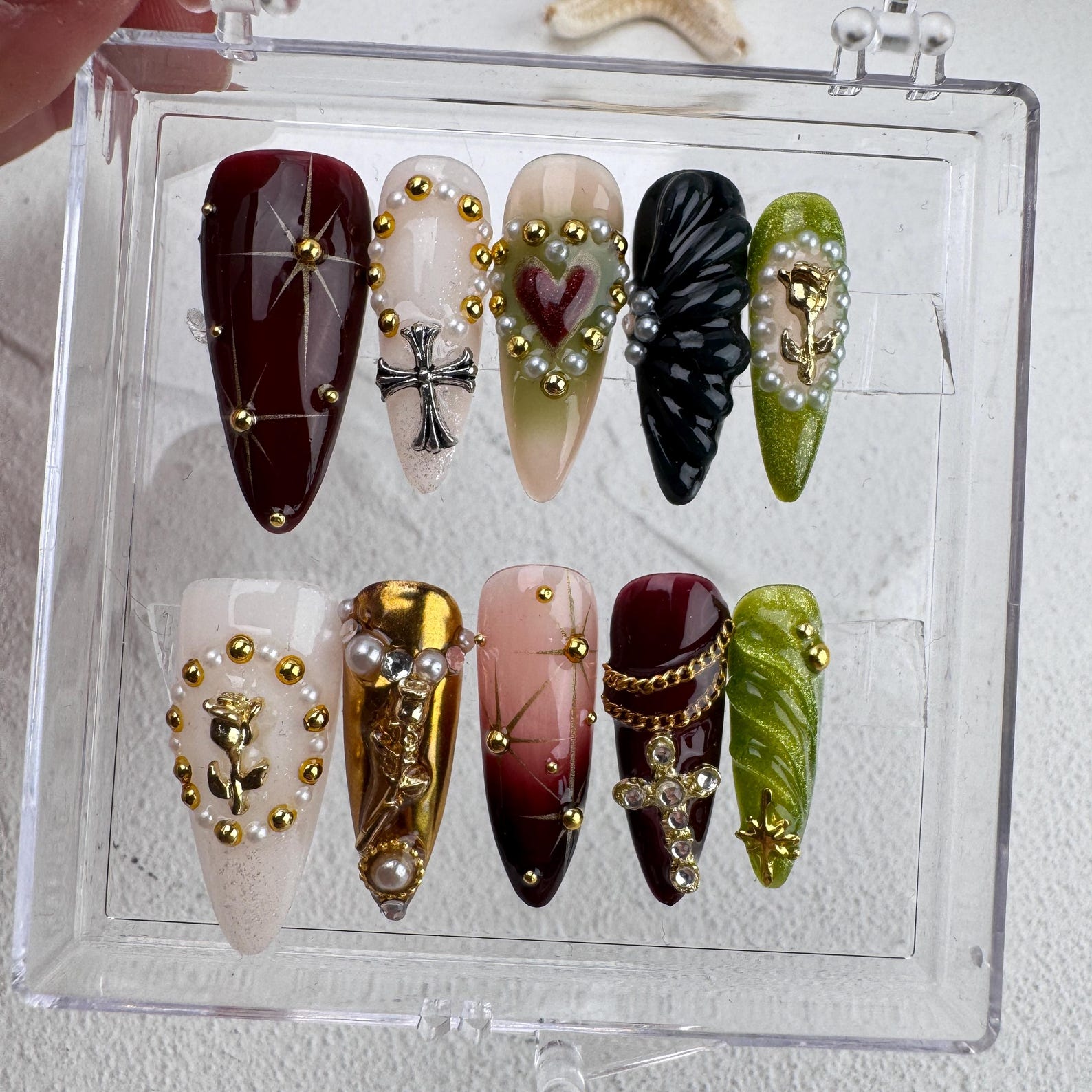 Gothic Handmade Press on nails - Summer Nails