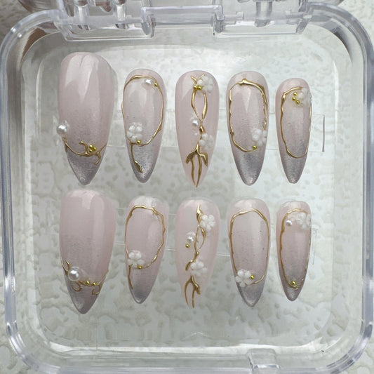 Gothic Light Handmade Press on nails 