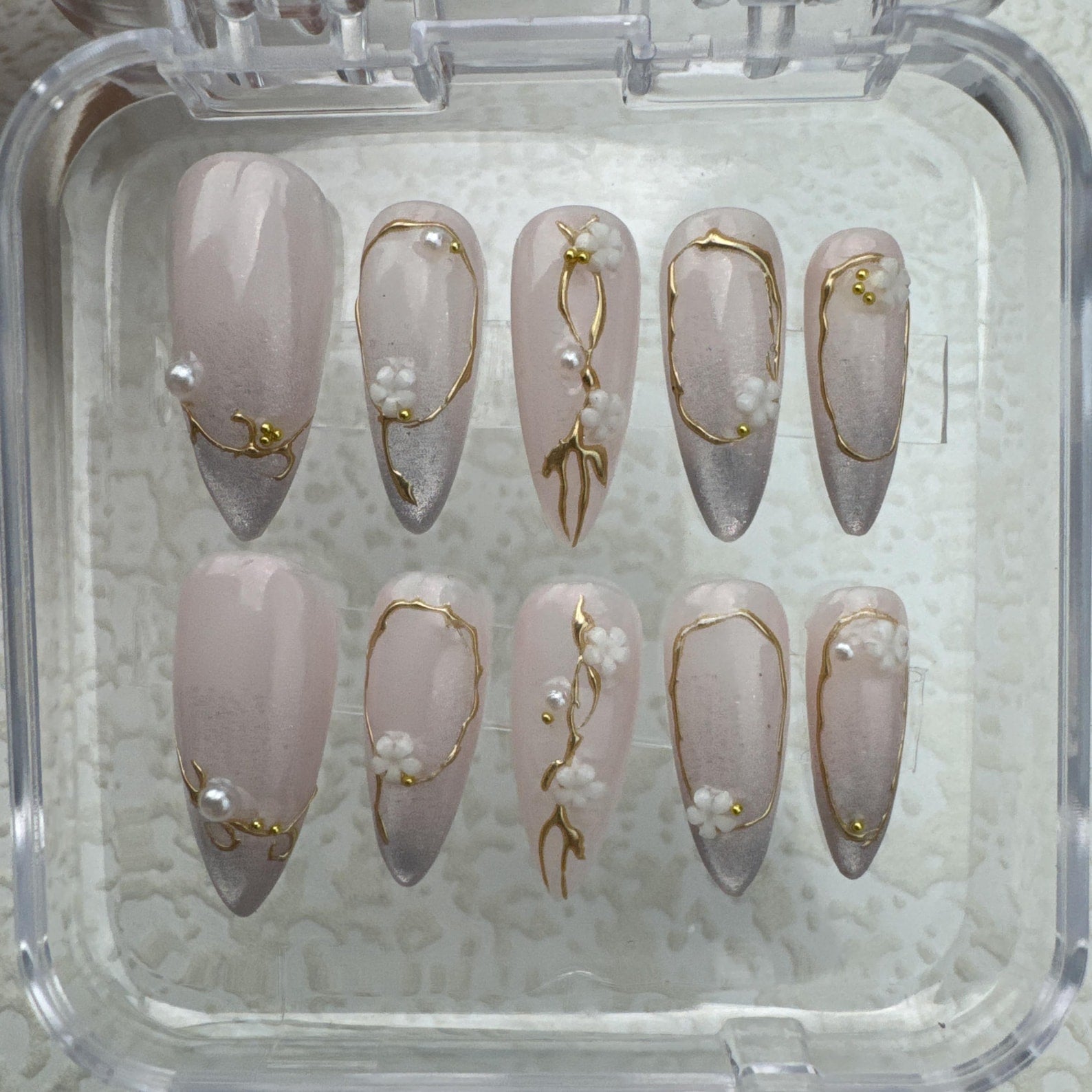 Gothic Light Handmade Press on nails 