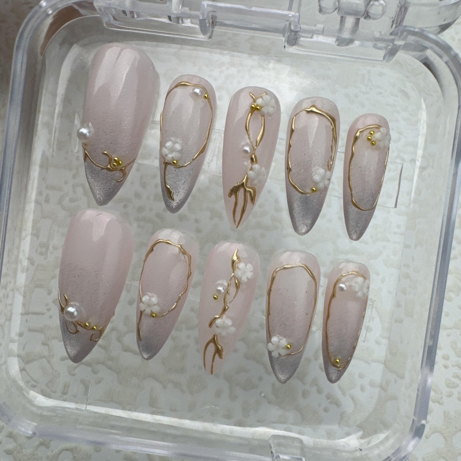 Gothic Light Handmade Press on nails 