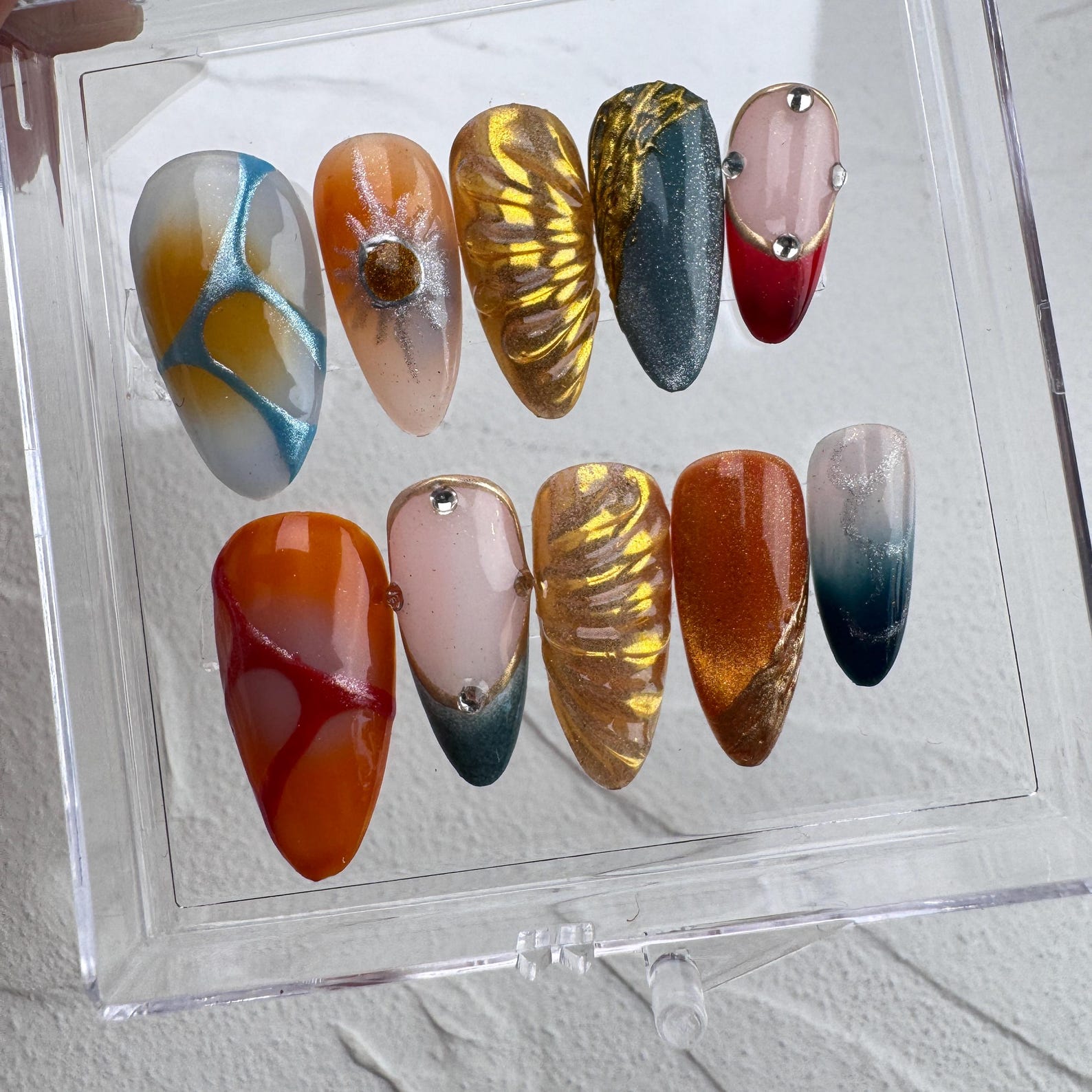 Gothic Summer Handmade Press on nails 