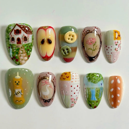 Happy Farm Handmade Press on nails - Summer Nails
