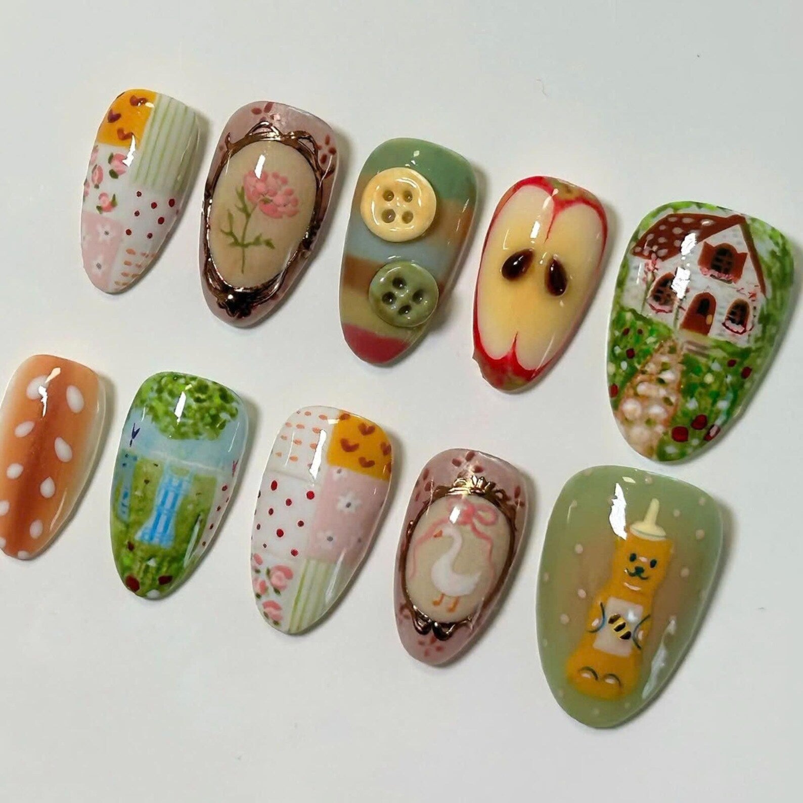 Happy Farm Handmade Press on nails - Summer Nails