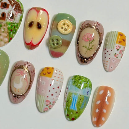 Happy Farm Handmade Press on nails - Summer Nails
