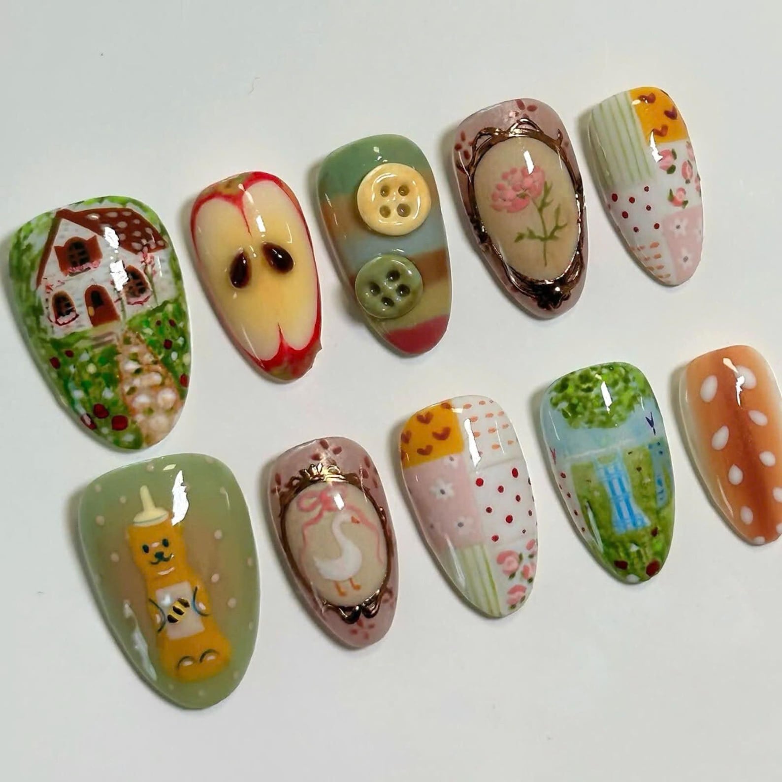 Happy Farm Handmade Press on nails - Summer Nails