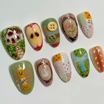 Happy Farm Handmade Press on nails - Summer Nails