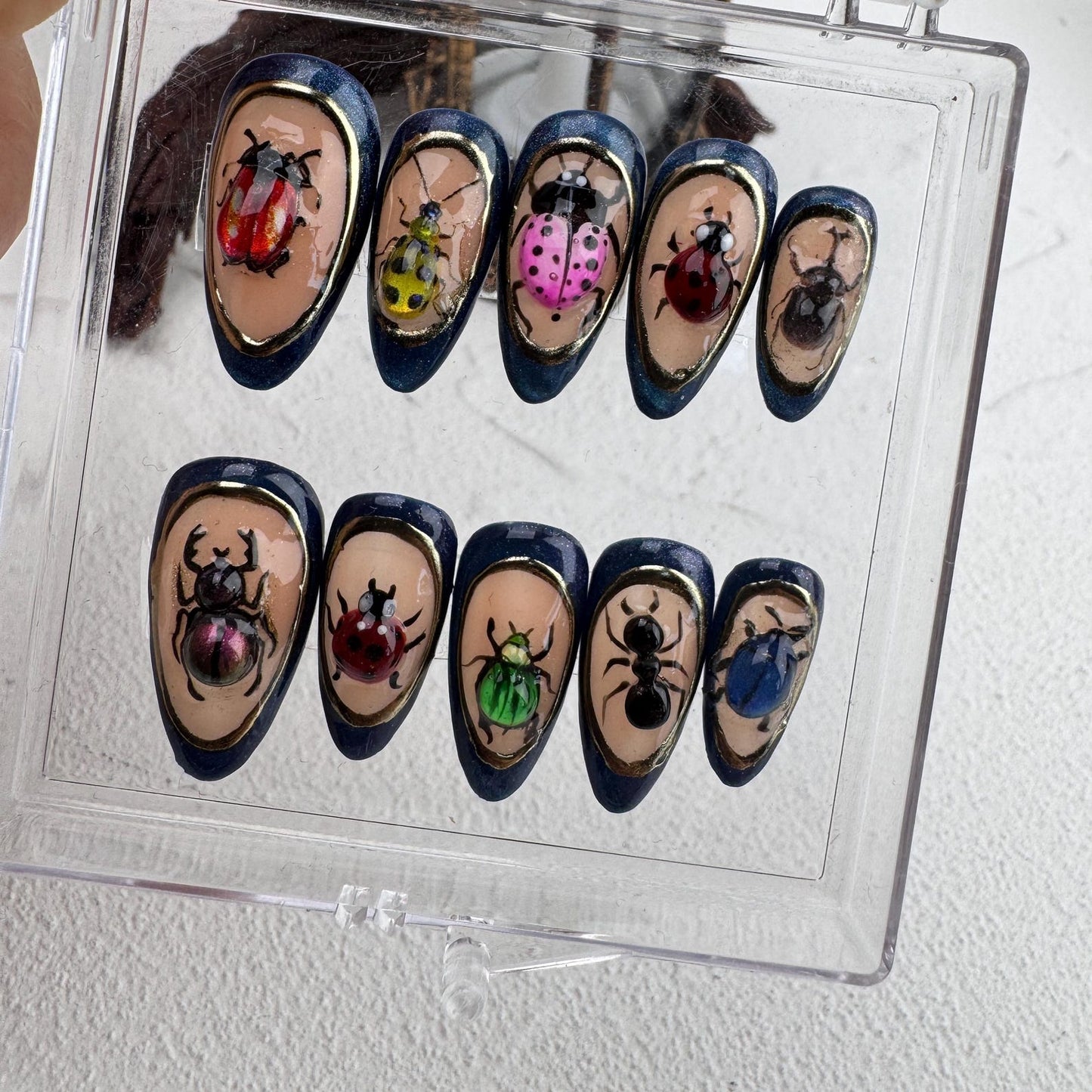 Insect Summer Handmade Press on nails - Summer Nails