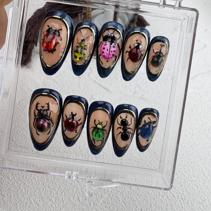Insect Summer Handmade Press on nails - Summer Nails