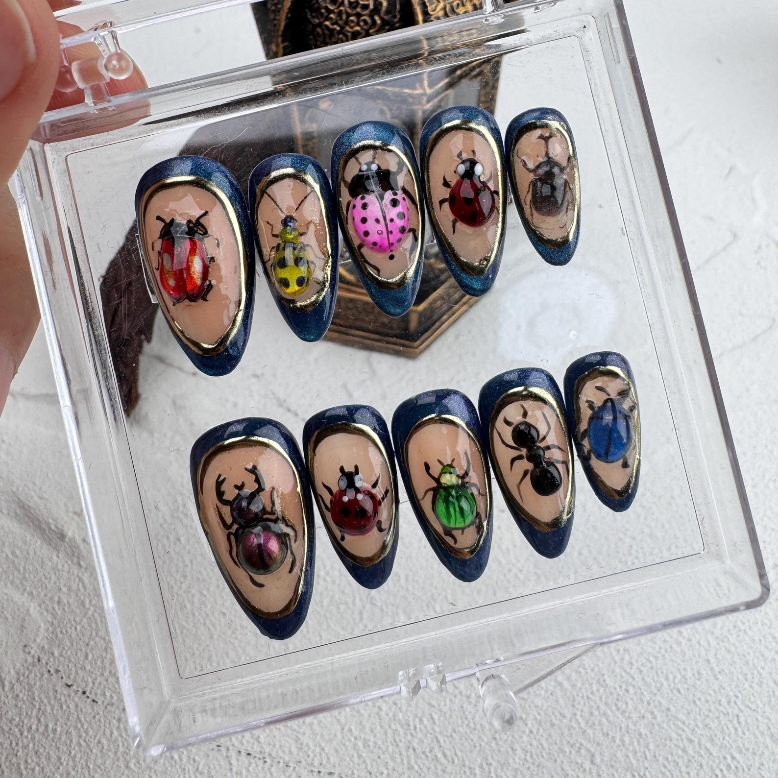 Insect Summer Handmade Press on nails - Summer Nails