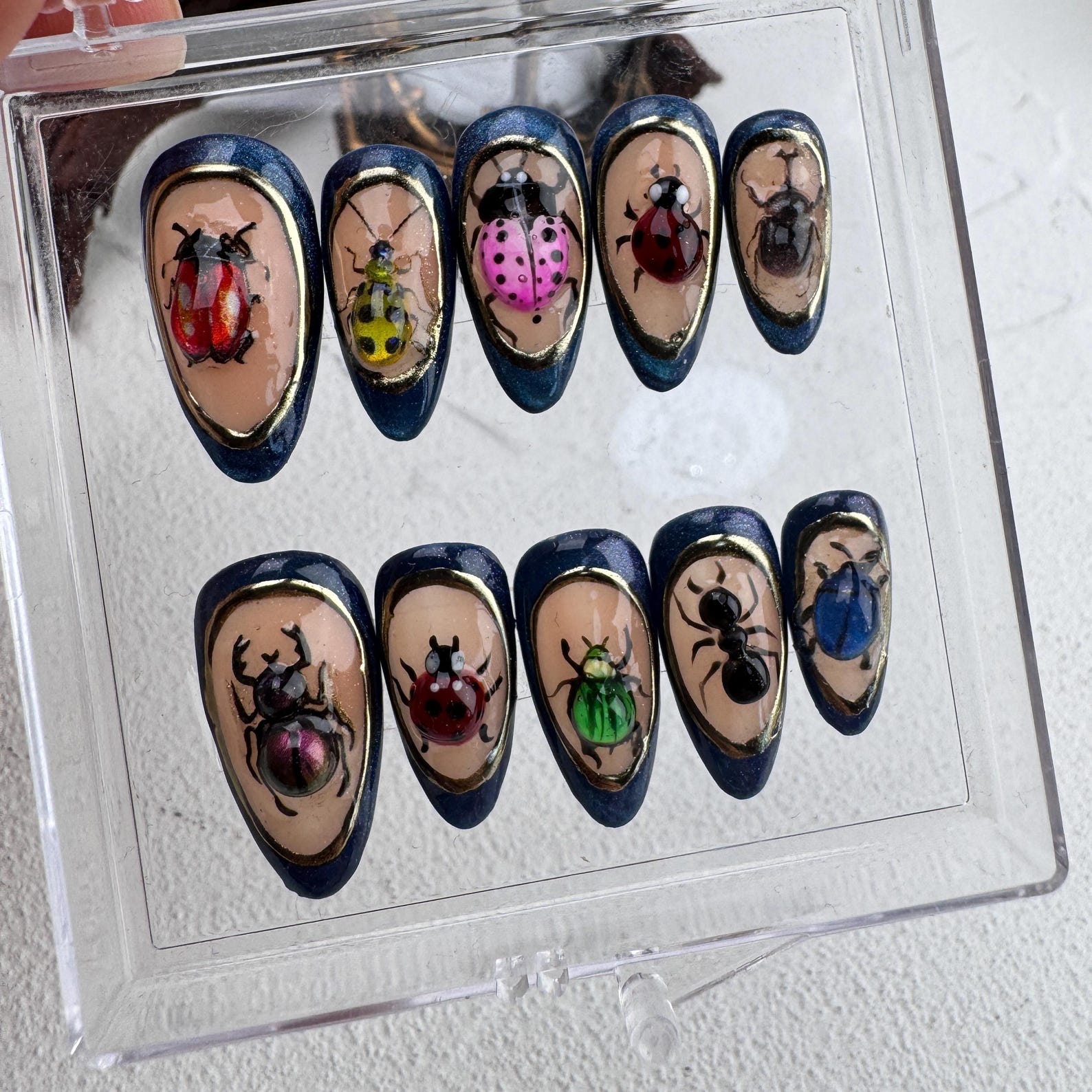 Insect Summer Handmade Press on nails - Summer Nails