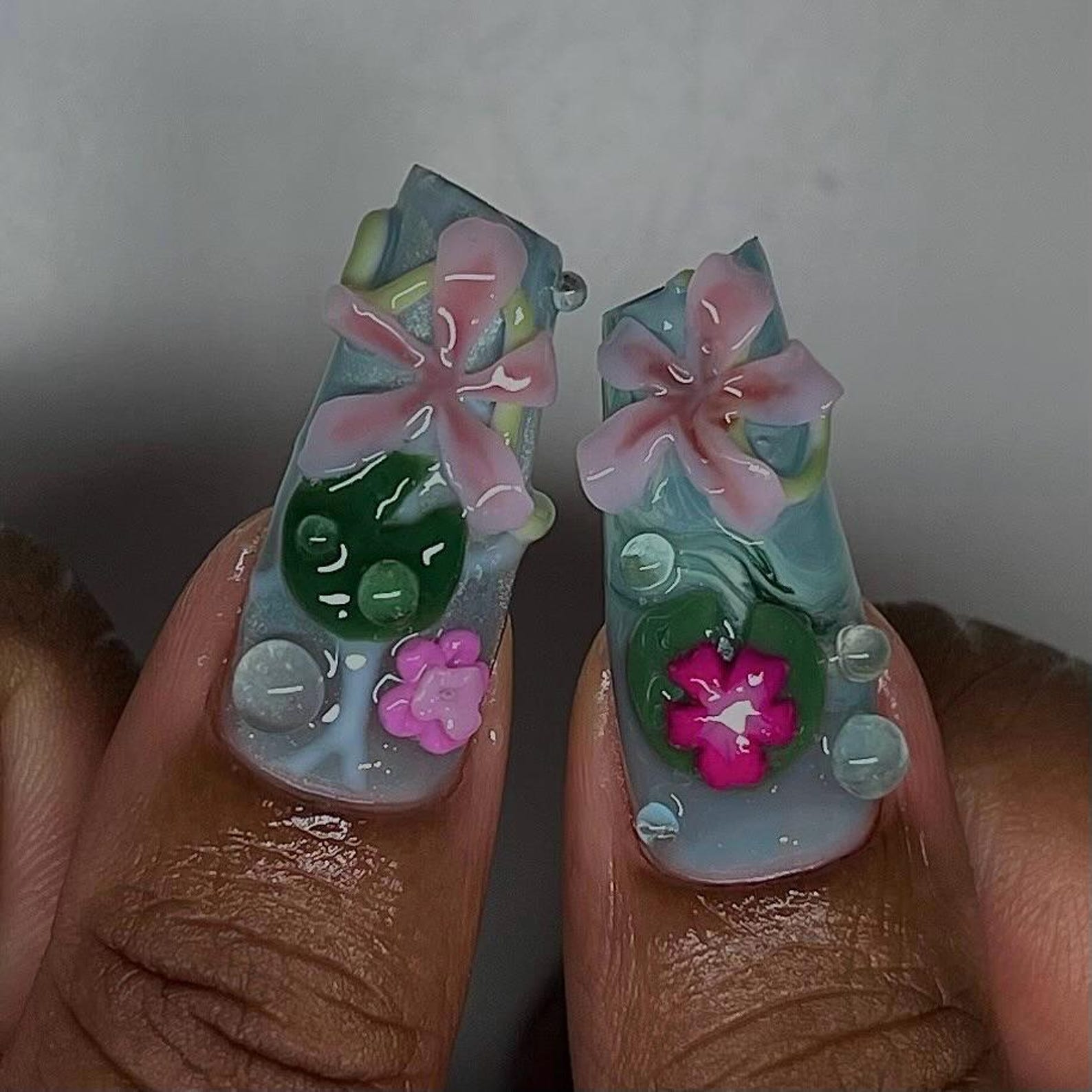 Koi Fish Japanese Handmade Press on nails - Summer Nails