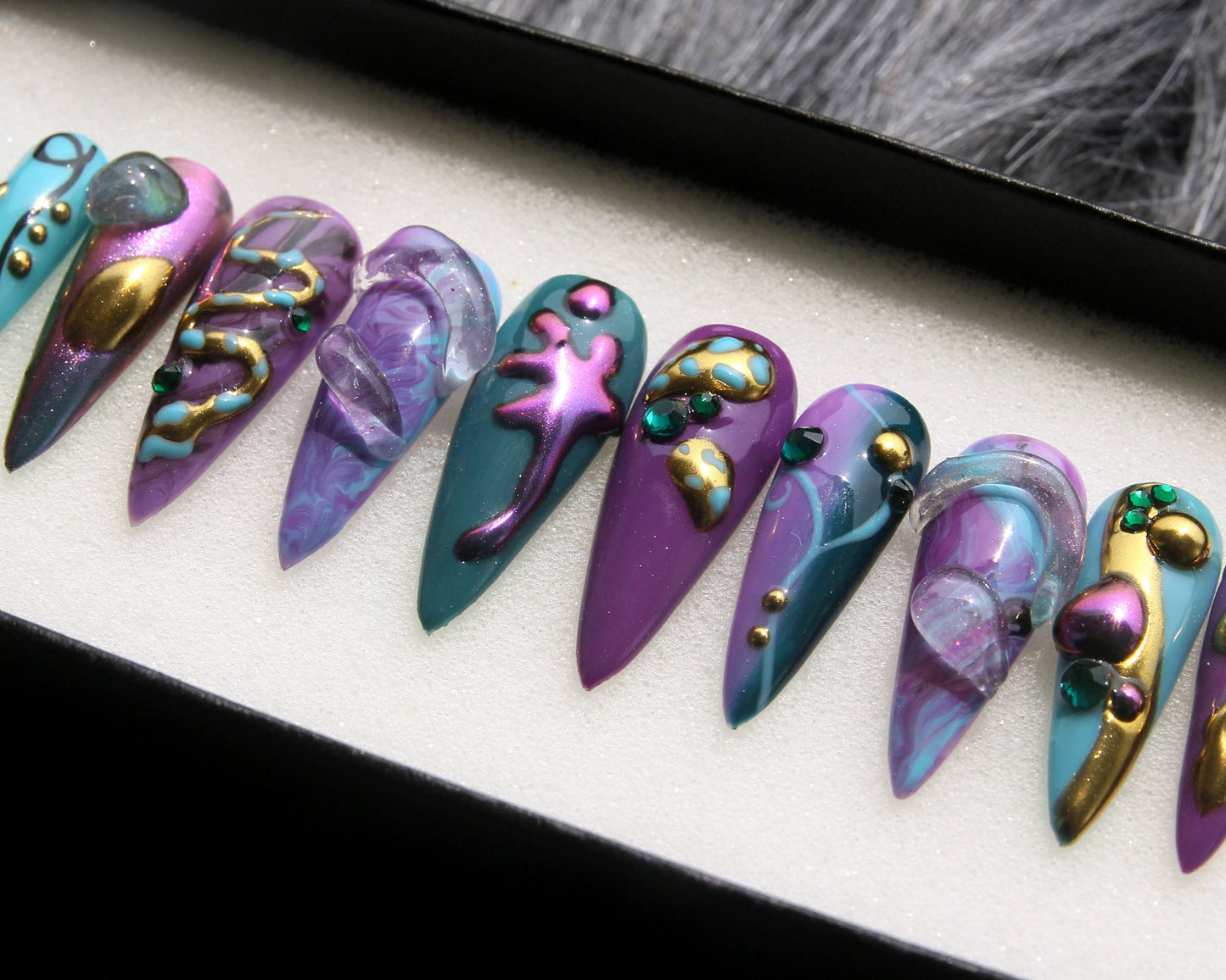 Lavender Handmade Press on nails - Summer Nails