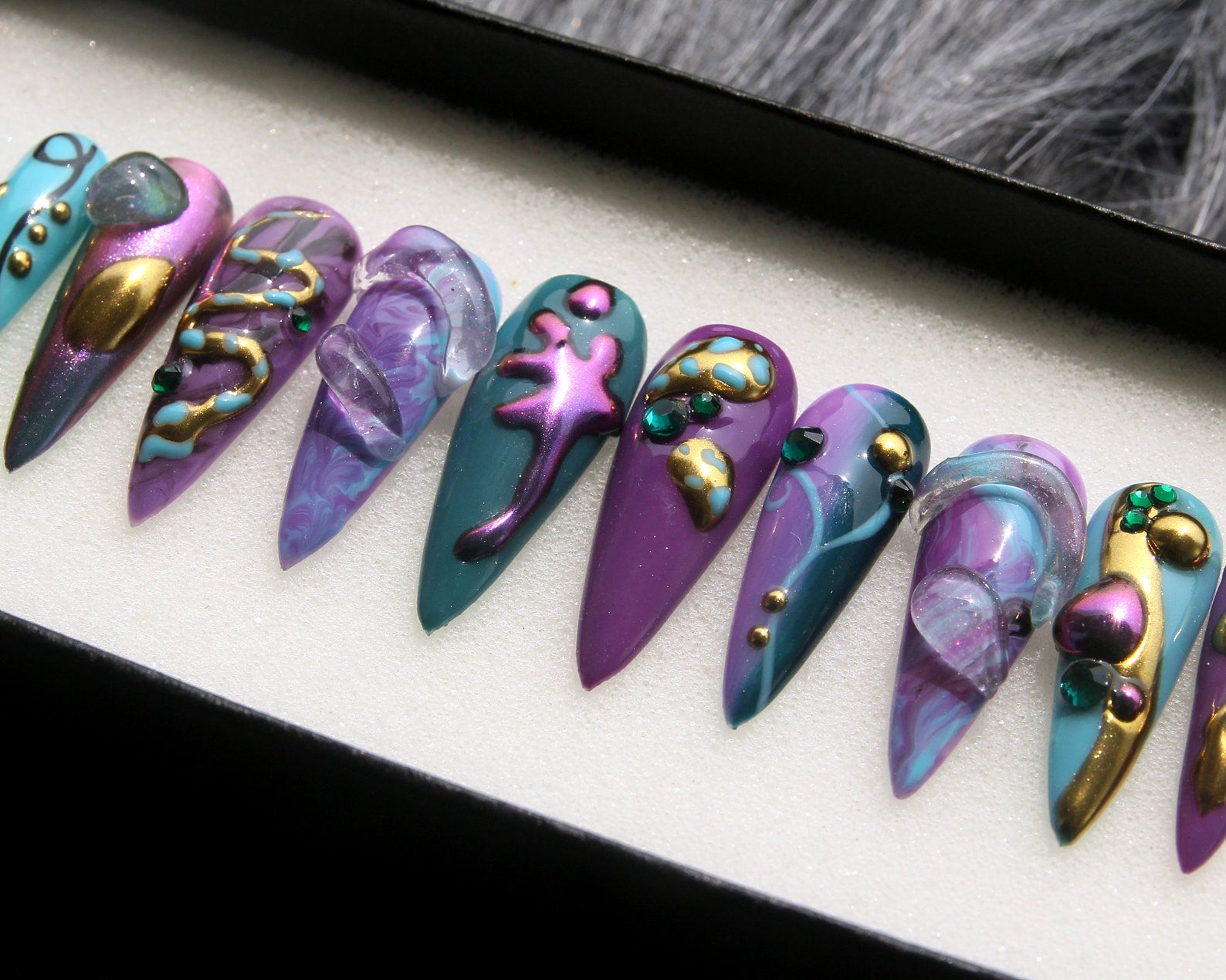 Lavender Handmade Press on nails - Summer Nails