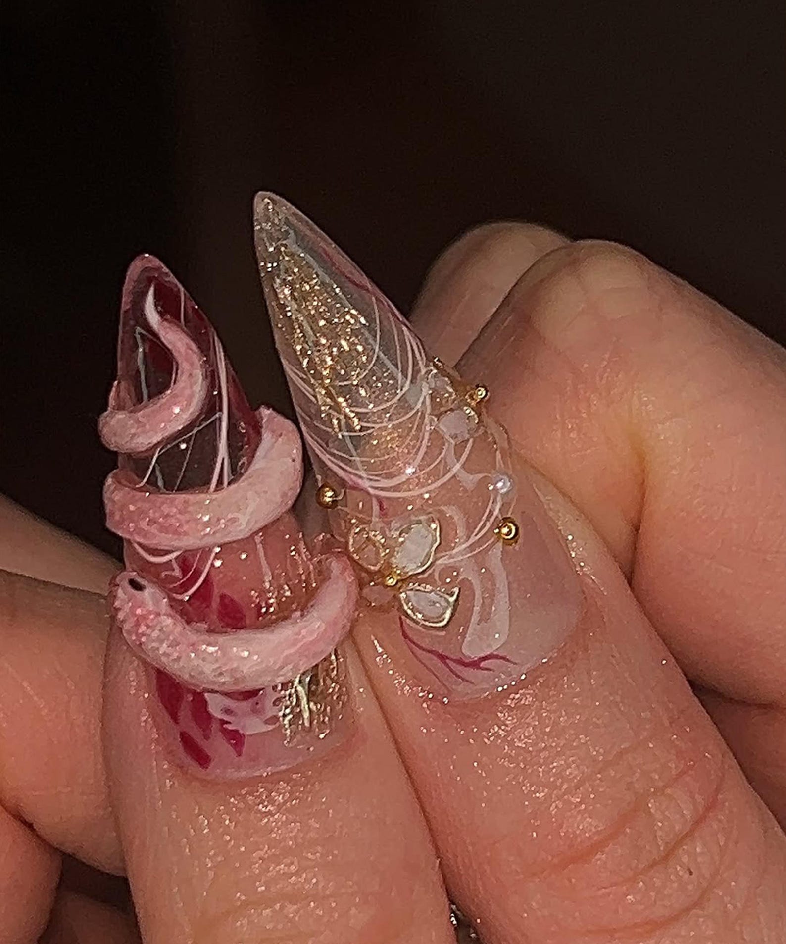 Luxury Gold Hour Handmade Press on Nails - Summer Nails
