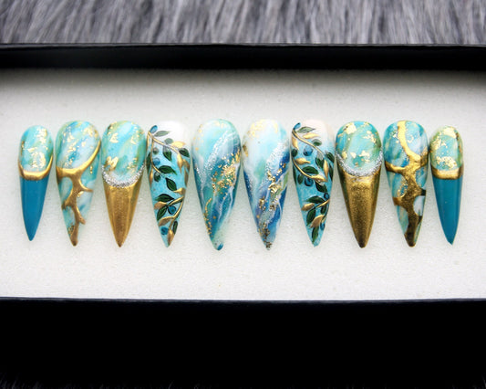 Olive Branch Handmade Press on nails