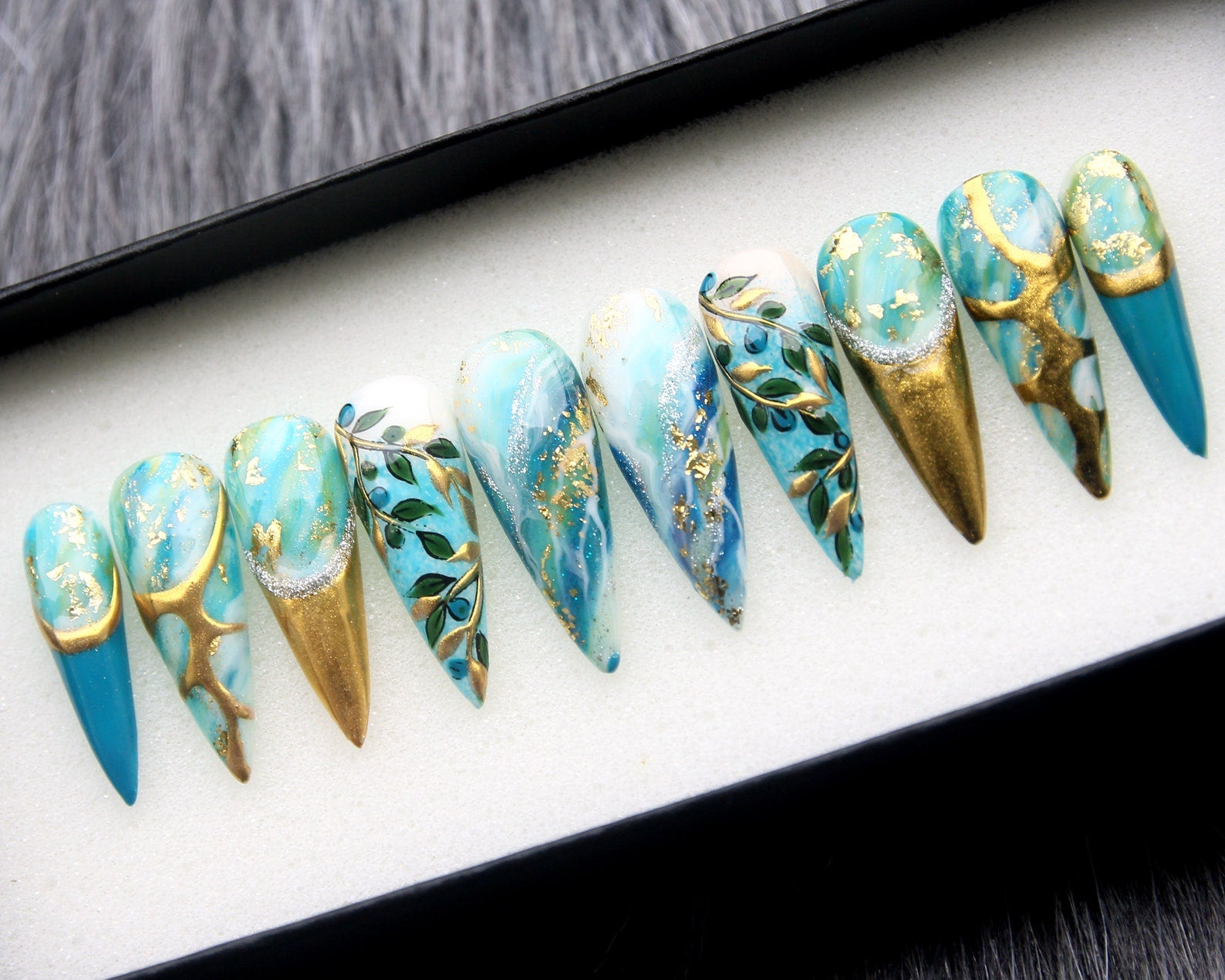 Olive Branch Handmade Press on nails
