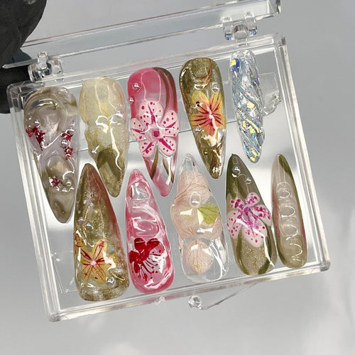 Orchard Flower Handmade Press on nails - Summer Nails