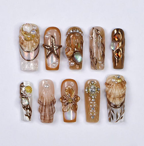 Seamyst Ocean Handmade Press on nails - Summer Nails