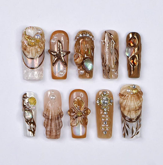 Seamyst Ocean Handmade Press on nails - Summer Nails