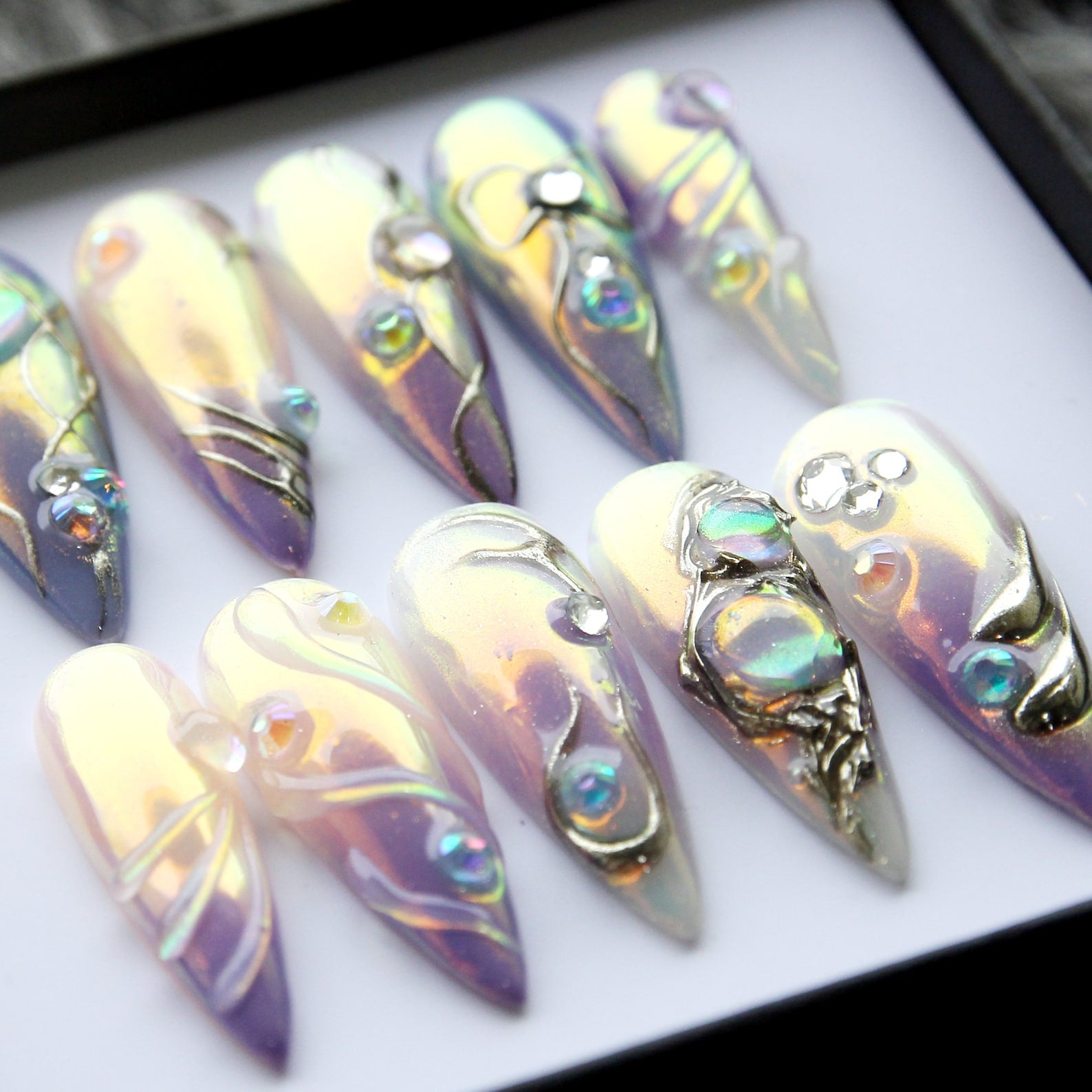 Slay Purple Ice Handmade Press on nails - Summer Nails